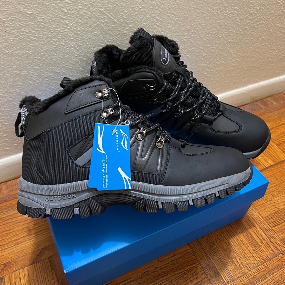 NWT Lamincoa Mens Snow Boots Water Resistant Hiking Non-slip Winter Outdoor sz11
